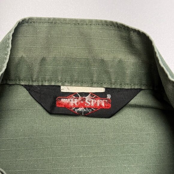 Vintage True Spec Border Patrol Military Shirt Mens M/L Green Ripstpo - Picture 16 of 16